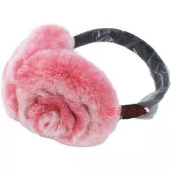 Теплые многоцветные наушники-вкладыши для девочек из натуральной шерсти кролика Рекс, шерстяные наушники, зимние, милые, зимние