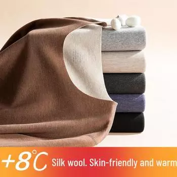 Теплые мужские костюмы, шерстяная и шелковая осенняя одежда, женские осенние брюки, зимнее термобелье, нижнее белье XL