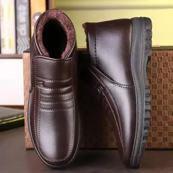 Теплые, непромокаемые зимние ботинки для мужчин, новинка в категории Обувь, водонепроницаемые бренды, модная зимняя обувь для мужчин, удобная рабочая обувь с мехом 38