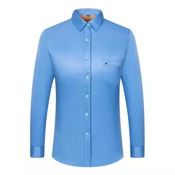 Теплые однотонные мужские рубашки с длинным рукавом, зимняя двухслойная повседневная мужская одежда для офиса 39