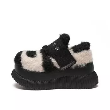Теплые овечьи шерстяные хлопковые ботинки с подкладкой, женские новые зимние сапоги на плоской подошве из утолщенного плюша, женские нескользящие зимние сапоги с толстой подошвой 35