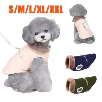 Теплые пальто для собак, куртка, уличная одежда, водонепроницаемый зимний жилет, пальто для щенков S зелёный