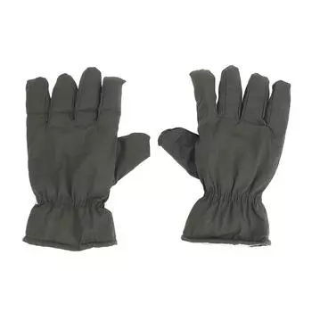 Теплые перчатки для мужчин и женщин, 5 пальцев, для улицы, для холодного хранения, устойчивые к погодным условиям, с подкладкой из берберского флиса, утолщенные, зеленые