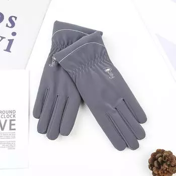Теплые перчатки для женщин на осень и зиму, приятные на ощупь бархатные и водоотталкивающие перчатки, ветрозащитные для езды на велосипеде и сенсорного экрана average size