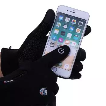 Теплые перчатки на молнии для сенсорного экрана и зимы, ветрозащитные перчатки для мотоциклистов, зимние спортивные перчатки с закрытыми пальцами, сохраняющие тепло BKXL