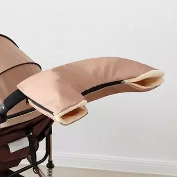 Теплые перчатки Yousheng для детской коляски, ветрозащитные, непромокаемые, холодостойкие, с фланелевой подкладкой, перчатки для зимних поездок на детской машине чёрный