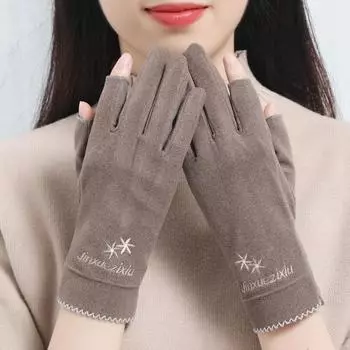 Теплые перчатки женские зимние немецкие бархатные уличные велоспорт спортивные велоспорт утолщенные сенсорные теплые перчатки One size