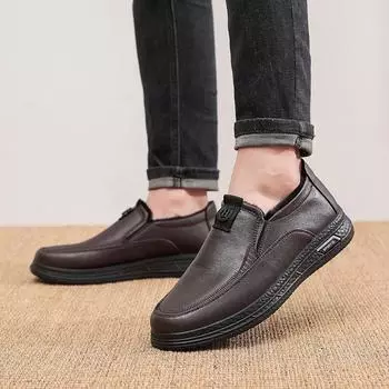 Теплые повседневные сникерсы для мужчин, зимние ботинки для снега, водонепроницаемые кожаные кроссовки, женские ботинки, походные ботинки, рабочая обувь 38 чёрный