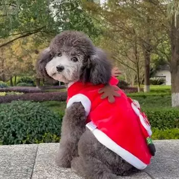 Теплые рождественские толстовки для маленьких собак, кошек, одежда для щенков, костюмы для собак, одежда для домашних животных, комбинезоны для собак XS-Santa Claus