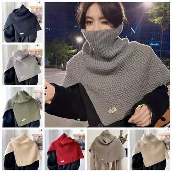 Теплые шали-накидки, однотонные вязаные шали, нерегулярные шейные накидки для девочек красный