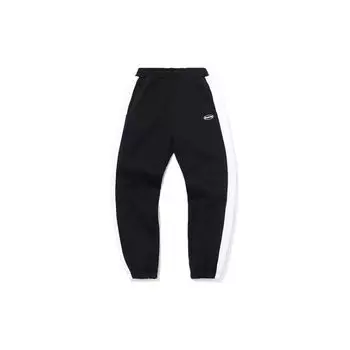 Теплые свободные повседневные спортивные брюки Li Ning с флисовой подкладкой, мужские черные AKLQB05-1 M