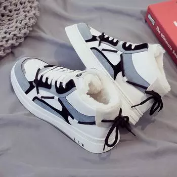 Теплые, устойчивые к холоду, мужские зимние кроссовки, высокие мужские ботинки для зимнего спорта, повседневные, удобные, меховые, для походов, люксового качества 39 белый