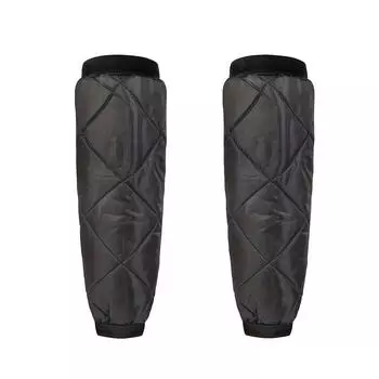 Теплые ветрозащитные наколенники для езды на велосипеде и холода Зимние ветрозащитные леггинсы на молнии для колена чёрный