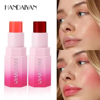 Теплые желеобразные бархатные румяна-крем хайлайтер многоцелевой крем водостойкий матовый твердый гель стойкие румяна-стик