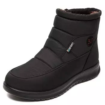 Теплые женские ботинки для отдыха, новинка 2023 года, зимняя женская обувь, короткие плюшевые женские зимние ботинки, непромокаемые ботильоны на плоской подошве, большие размеры 36 красный