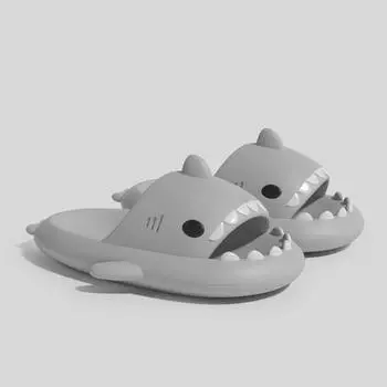 Теплые женские летние тапочки с акулами, модные нескользящие пляжные сандалии, милые мужские шлепанцы с рисунком, женские домашние тапочки с акулами 36-37 розовый