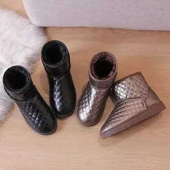 Теплые зимние ботинки для женщин, удобные женские ботильоны, зимняя женская обувь, новые классические утолщенные пушистые толстые ботинки для женщин 36 чёрный