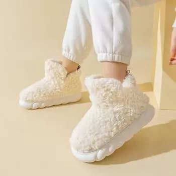 Теплые зимние ботинки с толстой подошвой и плюшевой хлопковой обувью 36-37