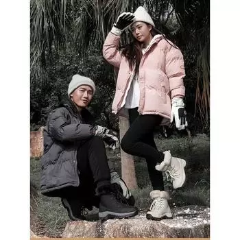 Теплые зимние ботинки женские высокие флисовые уличные ботинки большого размера с рукавами-молниями походные походные ботинки женские ботинки 36