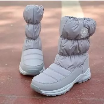 Теплые зимние ботинки женские зимние уличные хлопковые ботинки для снега Большие размеры женская обувь хлопковая обувь 36 чёрный