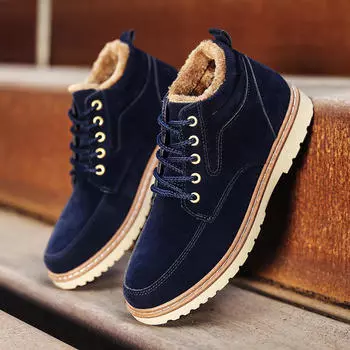 Теплые зимние мужские ботинки, ботильоны из натуральной кожи, мужская зимняя рабочая обувь, мужские меховые зимние ботинки для мужчин Botas 452 10 коричневый