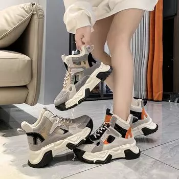 Теплые зимние непромокаемые зимние ботинки, женская замшевая плюшевая обувь на липучке, женские кроссовки Botas Mujer 35