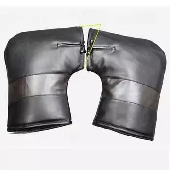 Теплые зимние перчатки для мотоцикла, скутера, велосипеда, руля, нарукавники, перчатки чёрный