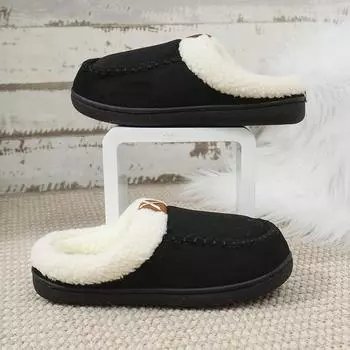 Теплые зимние женские тапочки Slient Ladies Slippers Искусственный мех женские тапочки Домашняя комфортная обувь Женская обувь для гостиной 36-37 темно-коричневого