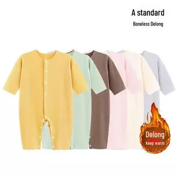 «Теплый бархатный детский комбинезон-пижама на осень и зиму» 59 cm