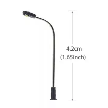 Теплый белый Модель уличного освещения Макет Фонарный столб Железнодорожный поезд Сад Детская площадка Пейзаж Светодиодная лампа Освещение