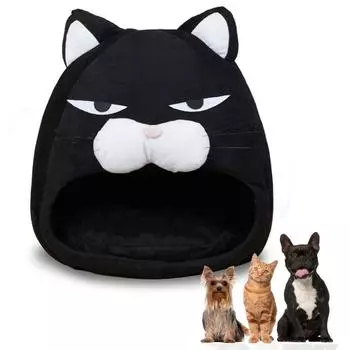 Теплый дом для домашних животных, пещерные кровати, уютная шерстяная иглу для кошек, гнездо для кошек, питомник, гнездо для домашних животных 38X38X38cm