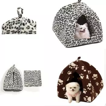 Теплый дом для кошек, домашних животных, пещерные кровати для домашних кошек, уютное шерстяное гнездо-иглу, питомник S-XL серый