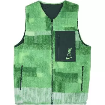 Теплый флисовый жилет с вышитым логотипом Nike, мужские жилеты Impact-Green FB2118-100 S