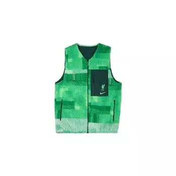 Теплый флисовый жилет с вышитым логотипом Nike, мужские жилеты Impact-Green FB2118-100 S