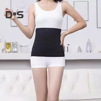 Теплый кашемировый пояс для талии, зимний термобелье, поддержка поясницы, пояснично-желудочная защита для женщин, облегчение менструальной боли XXL чёрный