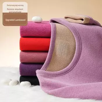 Теплый костюм из шерсти альпаки : Утепленная, бархатная, самосогревающаяся одежда с длинными рукавами для мужчин и женщин — идеальный вариант для осени». female XXL чёрный