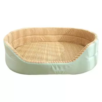 Теплый коврик для питомца, мягкая плюшевая подушка для отдыха собаки от маленькой до большой, удобная и моющаяся кровать для сна для питомца S зелёный