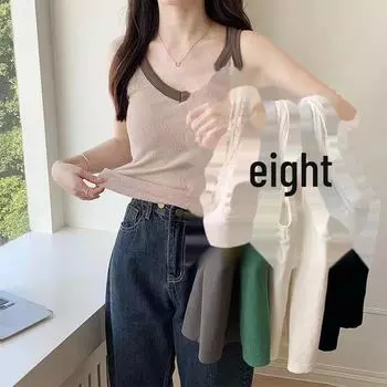 Теплый махровый жилет-комбинезон с соответствующей нагрудной накладкой — с начесом, без рукавов, универсальный слой для осени и зимы One size [80-130 catties] чёрный/чистый