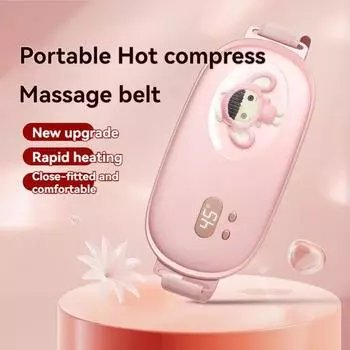Теплый массажный пояс для девочек во время менструации, интеллектуальный массажер с подогревом и защитой талии Auntie Nuan Gong Bao розовый