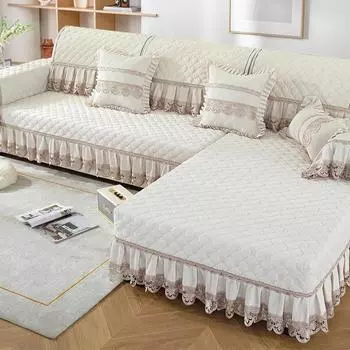 Теплый молочный бархатный коврик для дивана, универсальный универсальный хлопковый зажим, противоскользящая подушка для сиденья, зимний чехол для дивана с тканью для защиты от песка 70*70cm