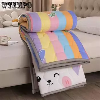 Теплый молочный бархатный матрас Twin Queen King Size, удобный мягкий складной матрас татами, зимний одинарный двухместный 90x200cm