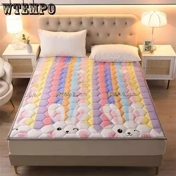 Теплый молочный бархатный матрас Twin Queen King Size, удобный мягкий складной матрас татами, зимний одинарный двухместный 90x200cm