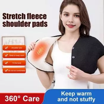 Теплый наплечник, зимняя термоподкладка из флиса, утеплитель для плеч, для пожилых мужчин и женщин, протектор плеч, носимый наплечный платок L A