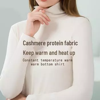 «Теплый облегающий свитер с полуводолазкой 2023 года для женщин больших размеров — стиль осень/зима» L (90-110 catties) темно-коричневого