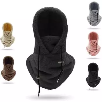 Теплый плюшевый велосипедный чехол, термобалаклава, теплый плюшевый велосипедный чехол, флисовый капюшон из термошерпа, лыжная маска