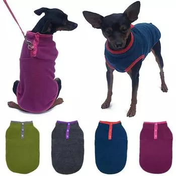 Теплый пуловер для домашних животных, собак, котят, сшитая шерстяная куртка, жилет, одежда XS зелёный