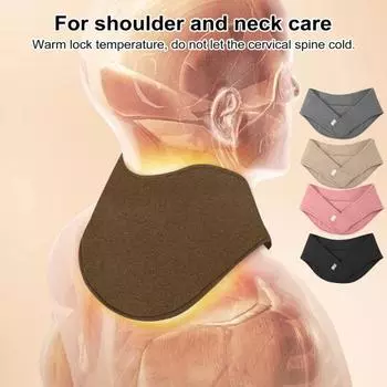 Теплый шарф, пояс для защиты шеи для женщин, кондиционер, мягкий плюшевый внутренний слой, регулируемая плотность, быстросохнущая грелка для шеи чёрный