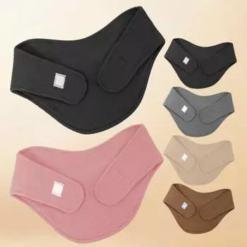 Теплый шарф, пояс для защиты шеи для женщин, кондиционер, мягкий плюшевый внутренний слой, регулируемая плотность, быстросохнущая грелка для шеи чёрный