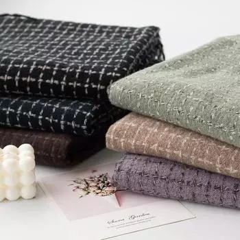 Теплый шарф, высококачественный женский клетчатый шарф, повседневная шаль для поездок на работу 185*62+10*2cm тёмно-синий