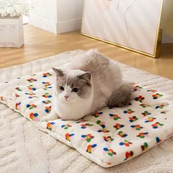 Теплый спальный коврик для кошек, мультяшный коврик для дивана с изображением собак, подушка для кошек, гнездо для домашних животных, коврик для дома S-Style E